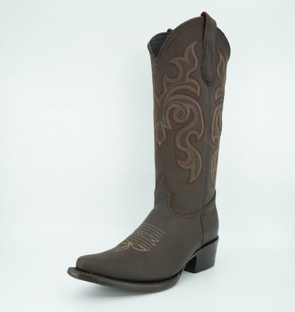 Vaquero Signature Women’s Brown Grasso Snip Toe Boot.