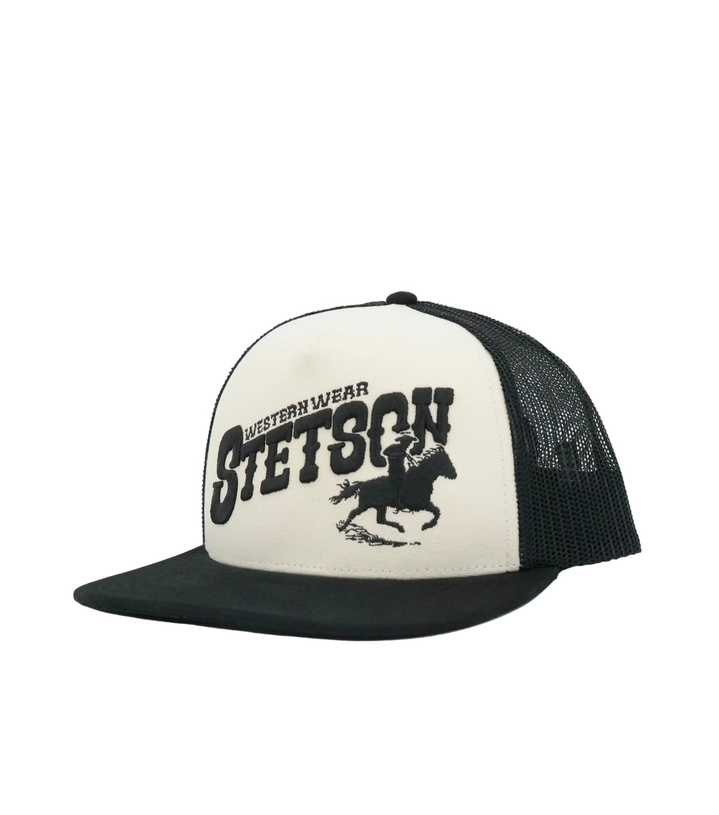 Stetson Cowboy Wrangler Cap - Black/White