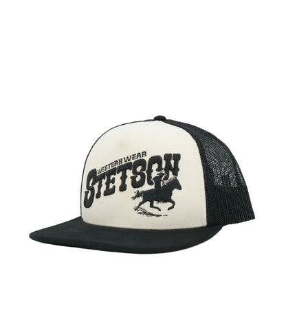 Stetson Cowboy Wrangler Cap - Black/White