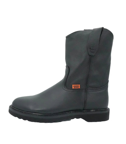 Original Michel Grisly Pull Up Oval Toe Work Boot - Black