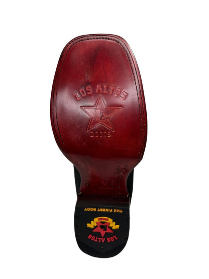 Los Altos Men’s Black Nobuck Square Toe Short Boot