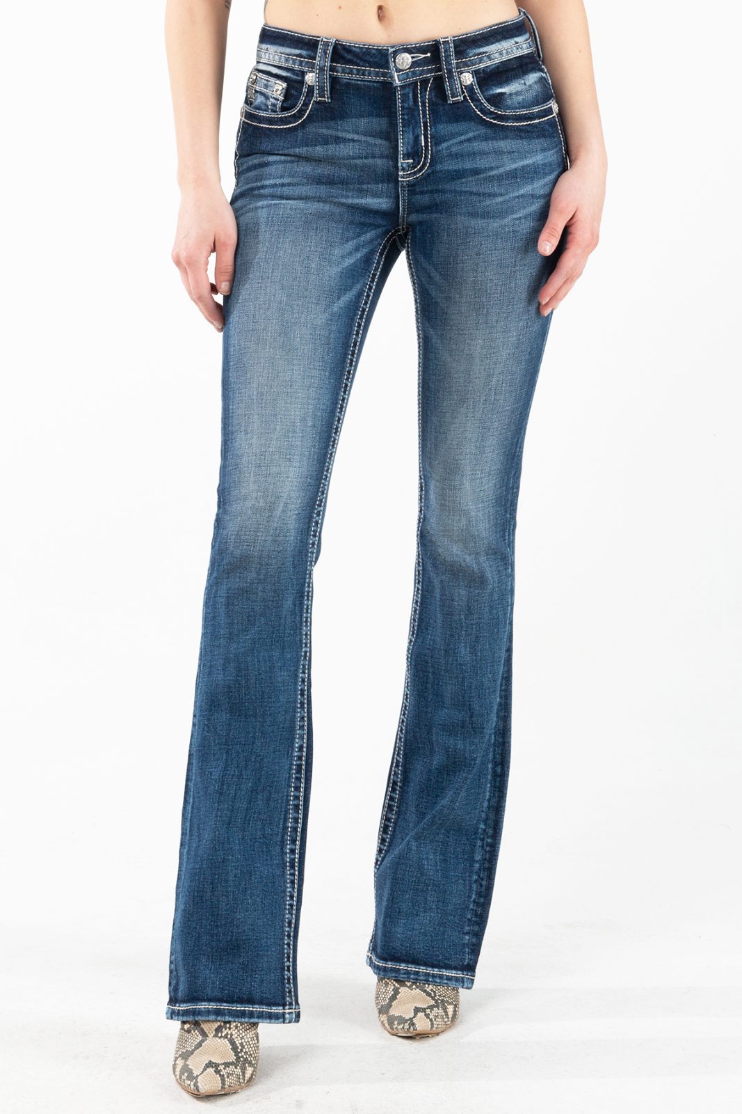 Miss Me Longhorn Mid Rise Bootcut Jean