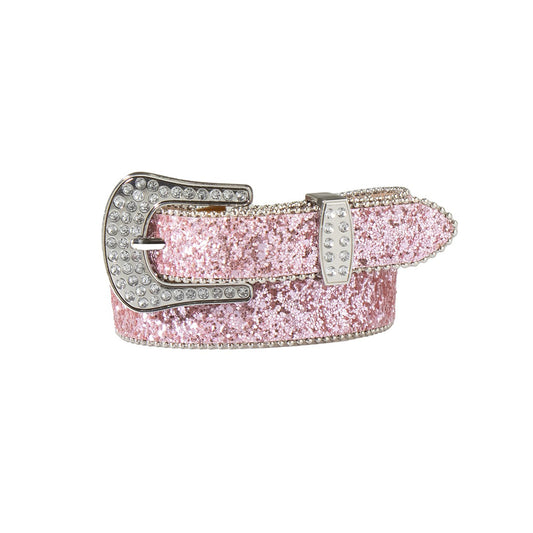 Nocona Girl's Pink Sparkle Belt