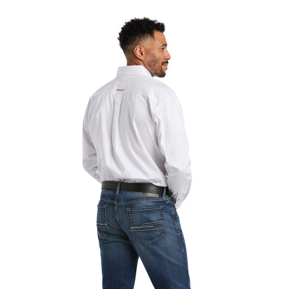 Ariat White Solid Twill Classic Fit Shirt