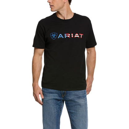 Ariat USA Wordmark Black T-Shirt