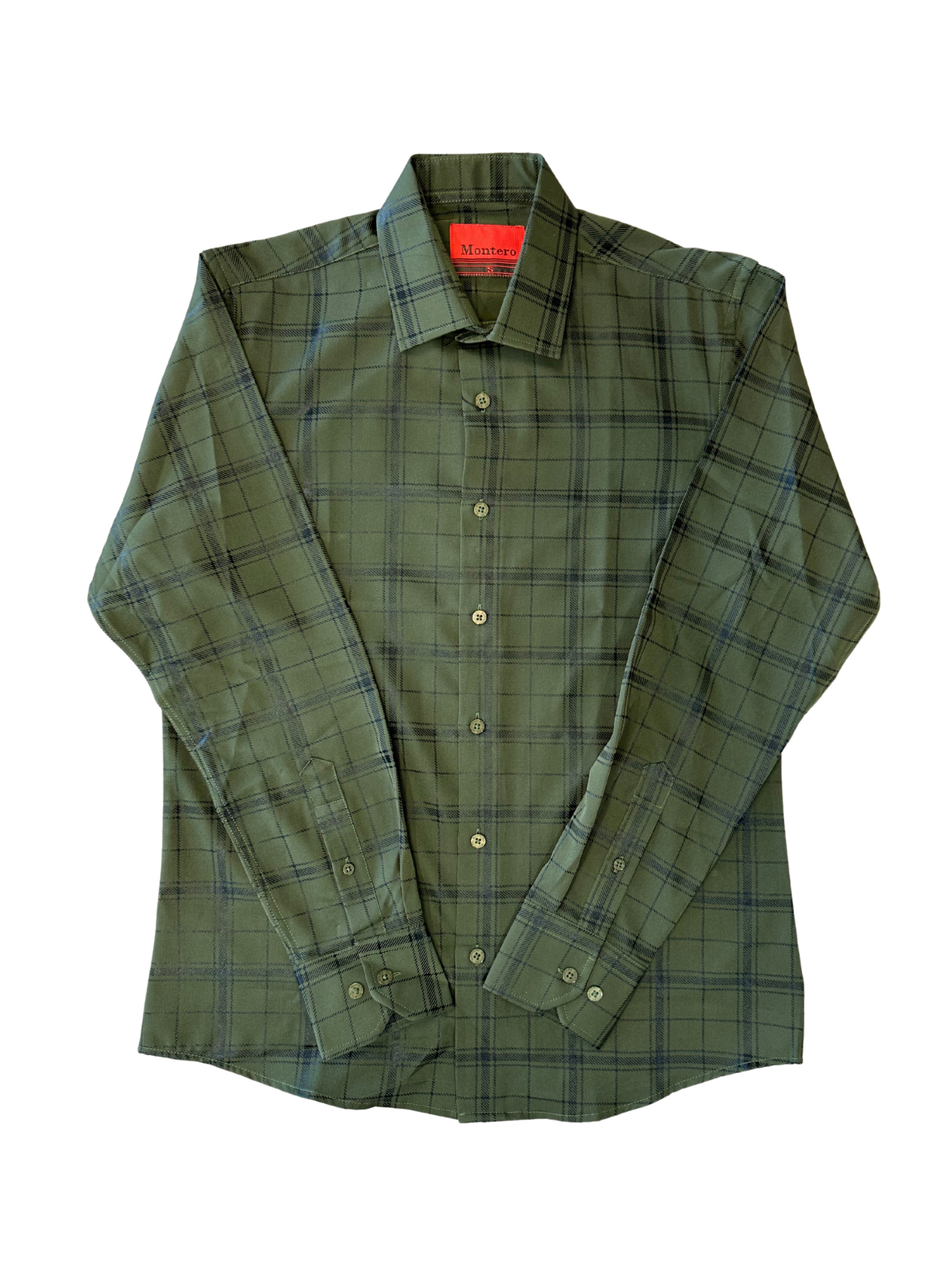 Men's Forest Green Plaid Button Down Shirt