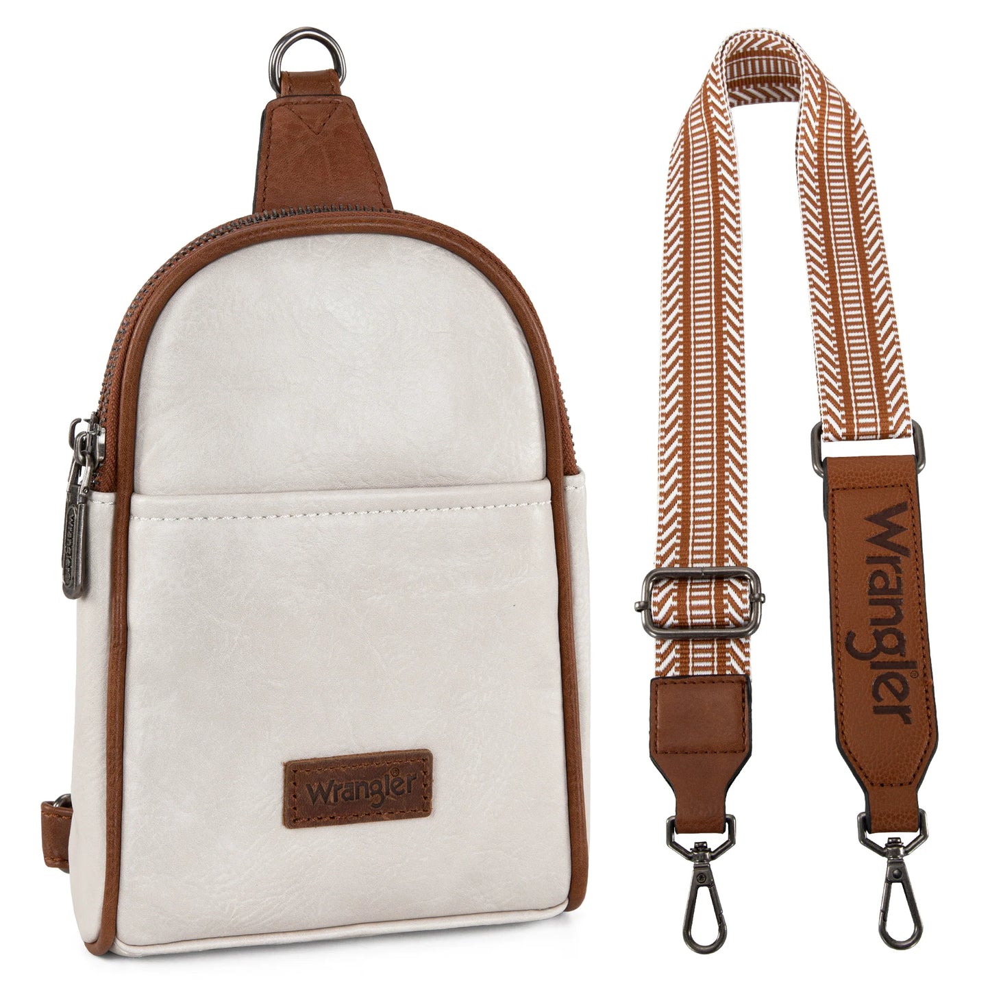 Wrangler Sling Bag/Crossbody/Chest Bag Beige-Brown