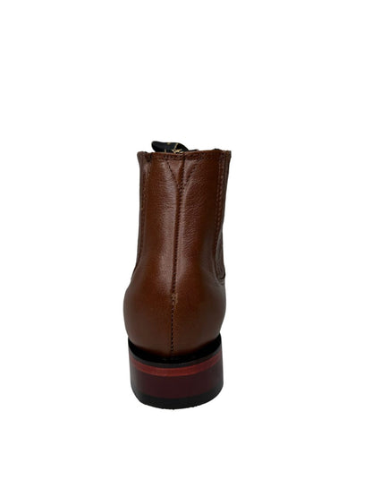 Wild West Men’s Sqaure Toe Brown Belmont Leather Short Boot