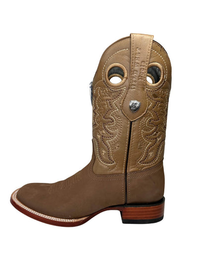 Wild West Men's Nobuk Taupe Square Toe Boot