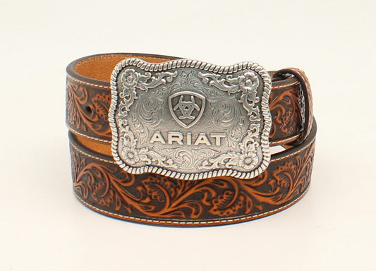 Cinturón Ariat con hebilla y bordado floral