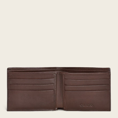 Cuadra Men's Brown Genuine Ostrich Leg Leather BiFold Wallet