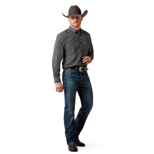 Ariat Men's Team Dariel Long Sleeve Button Down Shirt- Black