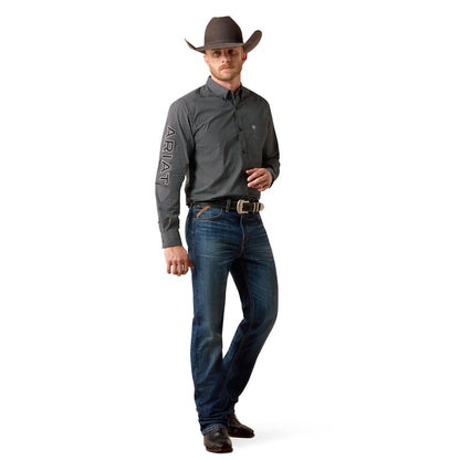 Ariat Men's Team Dariel Long Sleeve Button Down Shirt- Black