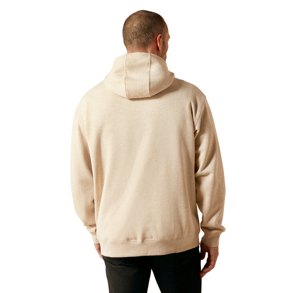 Men’s Ariat Logo Oatmeal Heather Hoodie