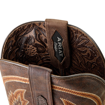 Ariat Men's Classic Callen Chocolate Caiman Belly Wide Square Toe Boot