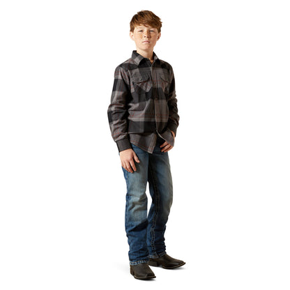 Boy's Ariat Hernandez Retro Classic Fit Shirt - Dark Grey