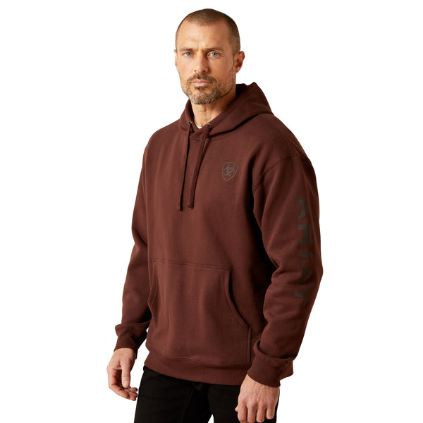 Men’s Ariat Logo Deep Mahogany Hoodie