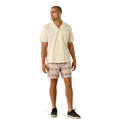 Ariat Men's Retro Camp Classic Fit Short Sleeve Shirt - Beige