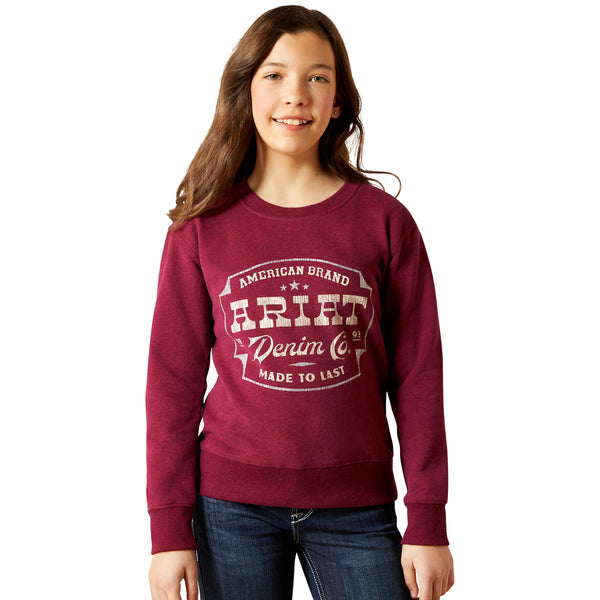 Kid's Ariat Emblem Heather Sweatshirt
