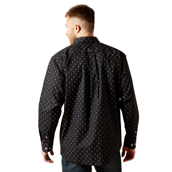 Ariat Men’s Asher Long Sleeve Button Down Shirt - Black