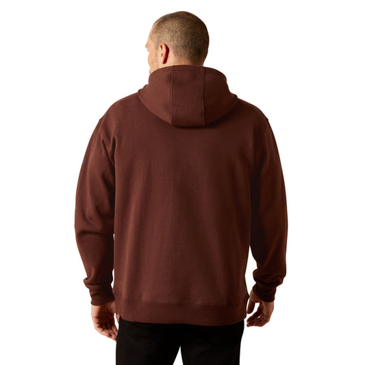 Men’s Ariat Logo Deep Mahogany Hoodie
