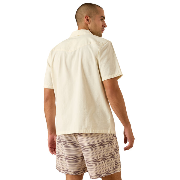 Ariat Men's Retro Camp Classic Fit Short Sleeve Shirt - Beige