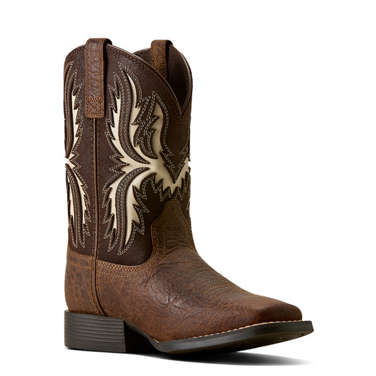 Ariat Kid's Driftwood Wide Square Toe Boot - Chocolate Brown