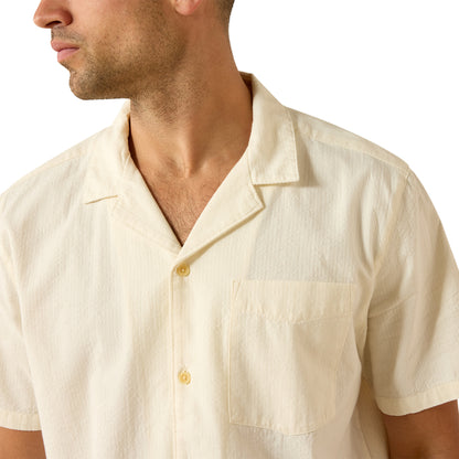 Ariat Men's Retro Camp Classic Fit Short Sleeve Shirt - Beige