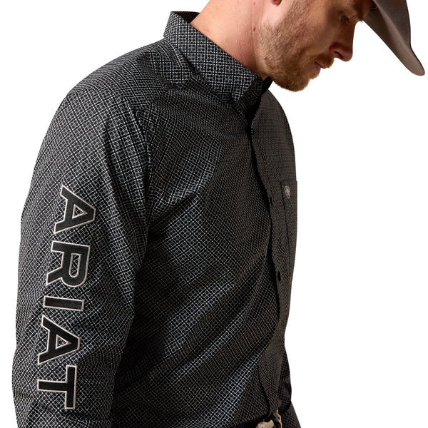 Ariat Men's Team Dariel Long Sleeve Button Down Shirt- Black