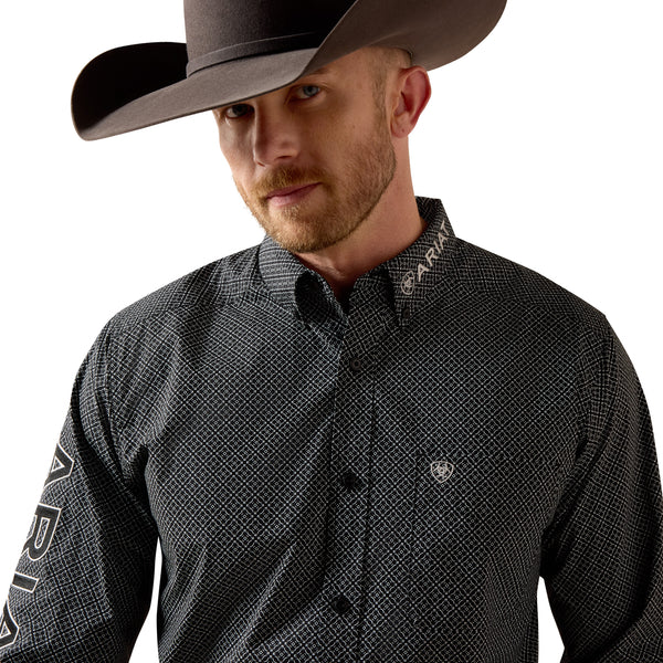 Ariat Men's Team Dariel Long Sleeve Button Down Shirt- Black