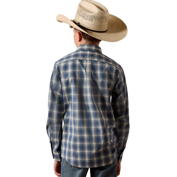 Ariat Boy's Pro Scottie Long Sleeve Shirt - Blue Plaid