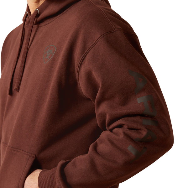 Men’s Ariat Logo Deep Mahogany Hoodie