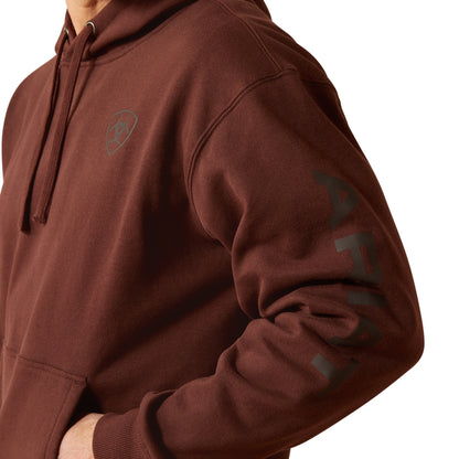Men’s Ariat Logo Deep Mahogany Hoodie
