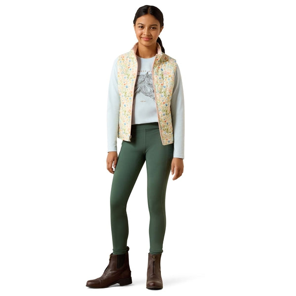 Kid's Bella Reversible Insulated Vest - Sepia Rose