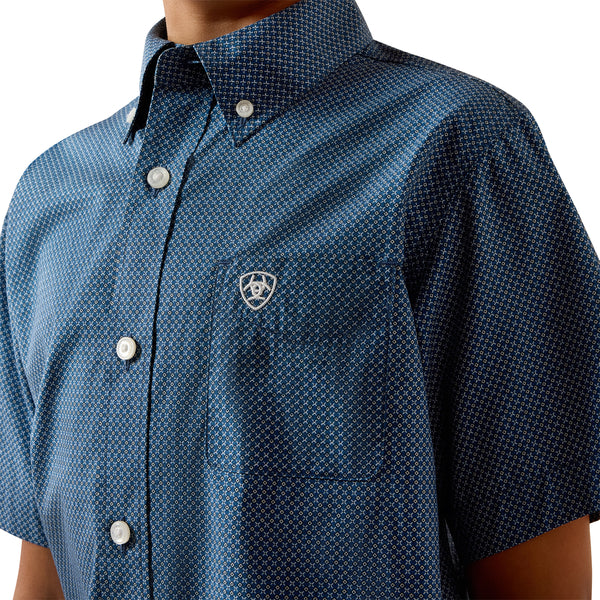 Ariat Boy's Storm Short Sleeve Shirt - Mini Geo Print
