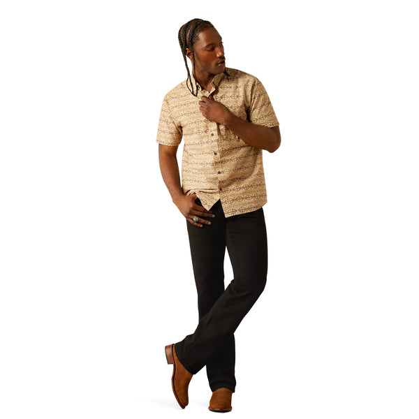 Ariat Merrit Modern Slim Short Sleeve Grey Shirt