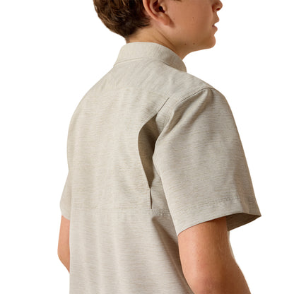 Ariat Boy's VenTEK Outbound Heathered Classic Fit Shirt - Green