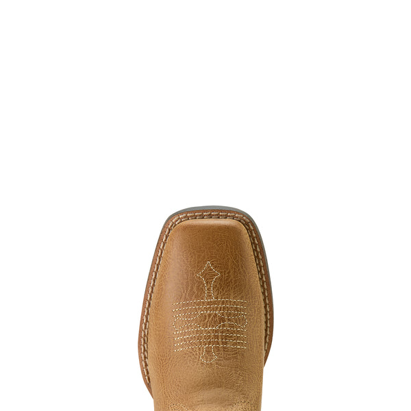 Ariat Kid's Tombstone Wide Square Toe Boot - Tan/Rose