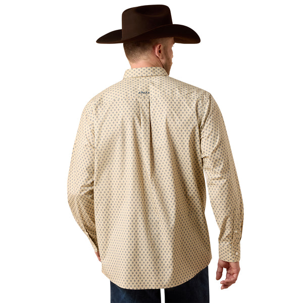 Ariat Men's Stu Irish Southwest Motif Long Sleeve Shirt - Cream