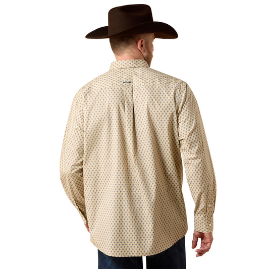 Ariat Men's Stu Irish Southwest Motif Long Sleeve Shirt - Cream