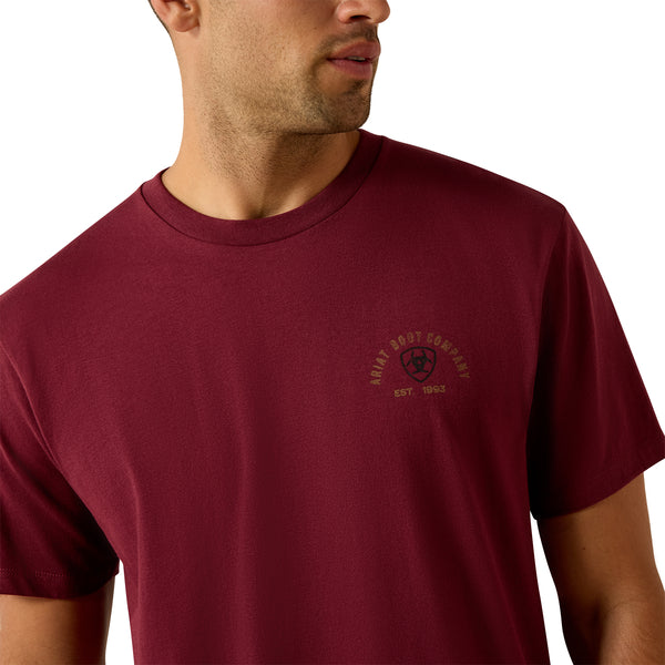 Ariat Men's Shell Game Graphic T-Shirt - Burgundy