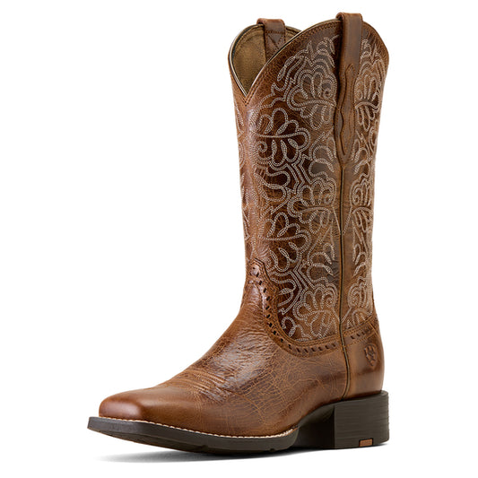 Ariat Women's Round Up Remuda Square Toe Boot - Aged Tan