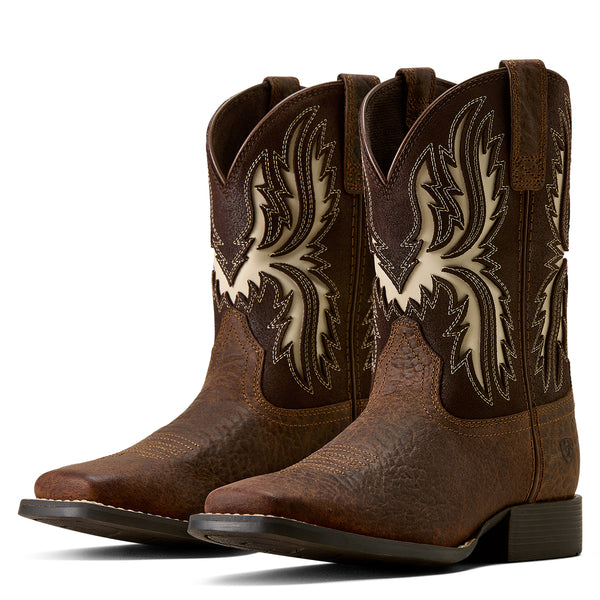 Ariat Kid's Driftwood Wide Square Toe Boot - Chocolate Brown