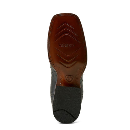 Ariat Men's Classic Cash Black Full Quill Ostrich Wide Square Toe Boot