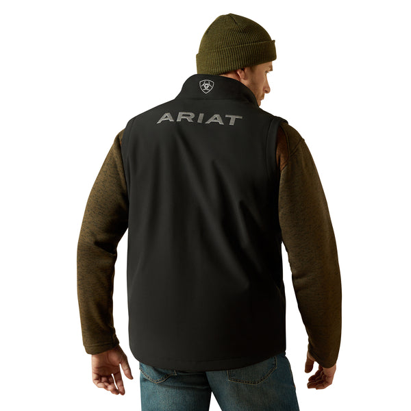Ariat Men's Logo Softshell Vest - Black