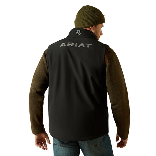 Ariat Men's Logo Softshell Vest - Black