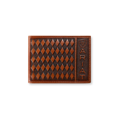 Ariat Diamond Embossed Bi-Fold Wallet - Brown