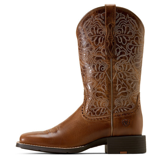 Ariat Women's Round Up Remuda Square Toe Boot - Aged Tan