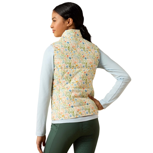 Kid's Bella Reversible Insulated Vest - Sepia Rose