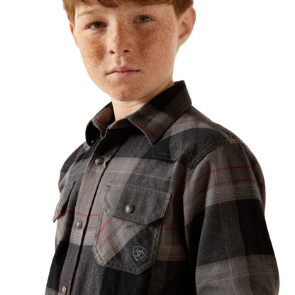 Boy's Ariat Hernandez Retro Classic Fit Shirt - Dark Grey